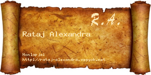 Rataj Alexandra névjegykártya